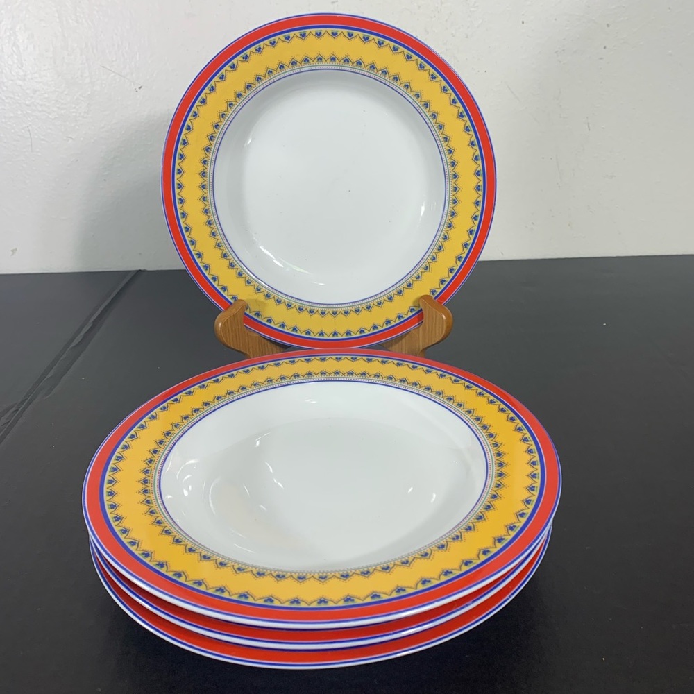 Block Spal Portugal Arles Rim Pasta Soup salad Bowl Set Of 4